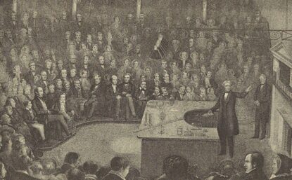 illustration of a man giving a lecture